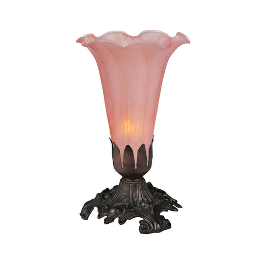 Meyda Tiffany - 14375 - One Light Accent Lamp - Pink Pond Lily - Oil Rubbed Bronze