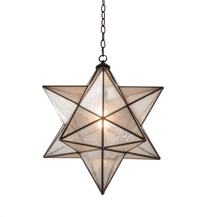 Meyda Tiffany - 198460 - One Light Pendant - Moravian Star - Mahogany Bronze