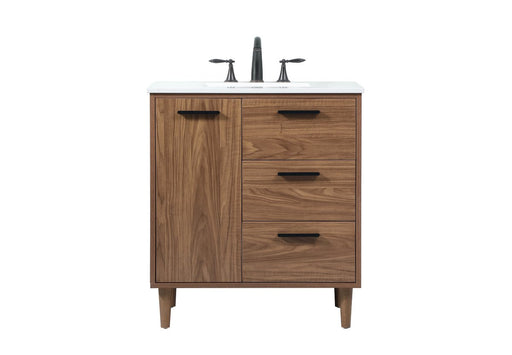 Elegant Lighting - VF47030WB - Single Bathroom Vanity - Baldwin - Walnut Brown