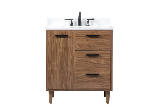 Elegant Lighting - VF47030WB-BS - Single Bathroom Vanity - Baldwin - Walnut Brown