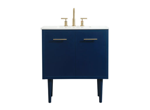 Elegant Lighting - VF48030MBL - Single Bathroom Vanity - Cyrus - Blue