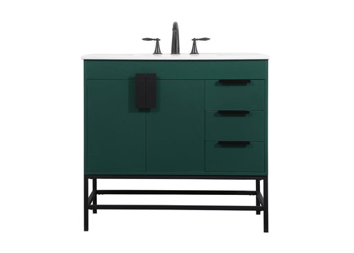 Elegant Lighting - VF48836MGN - Single Bathroom Vanity - Eugene - Green