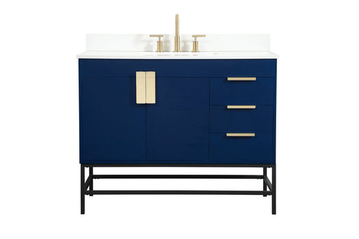 Elegant Lighting - VF48842MBL-BS - Single Bathroom Vanity - Eugene - Blue