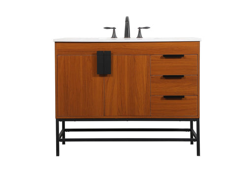 Elegant Lighting - VF48842MTK - Single Bathroom Vanity - Eugene - Teak