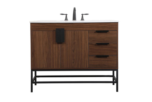 Elegant Lighting - VF48842MWT - Single Bathroom Vanity - Eugene - Walnut