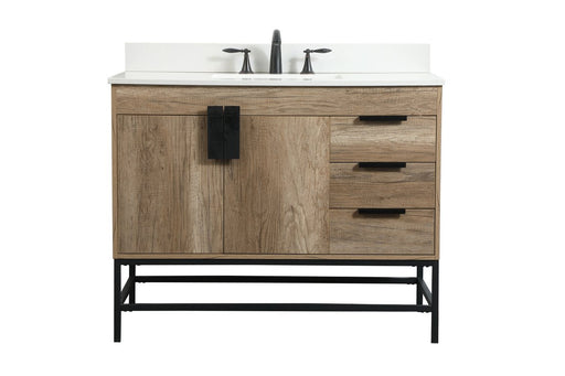 Elegant Lighting - VF48842NT-BS - Single Bathroom Vanity - Eugene - Natural Oak