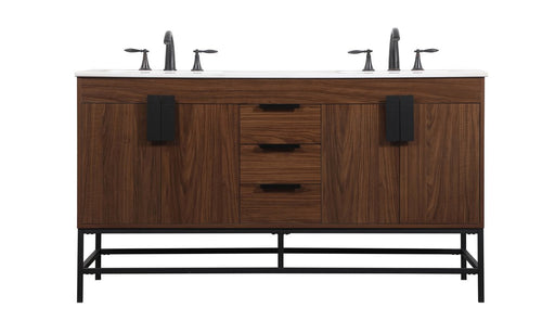 Elegant Lighting - VF48860DMWT - Double Bathroom Vanity - Eugene - Walnut