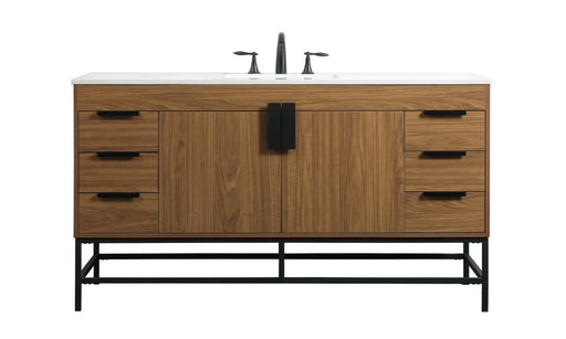 Elegant Lighting - VF48860WB - Single Bathroom Vanity - Eugene - Walnut Brown