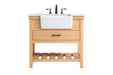 Elegant Lighting - VF60136NW - Single Bathroom Vanity - Clement - Natural Wood