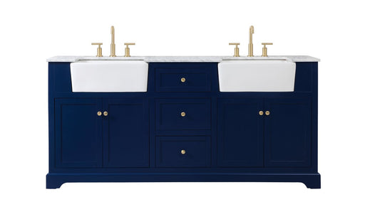 Elegant Lighting - VF60272DBL - Double Bathroom Vanity - Franklin - Blue