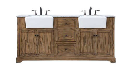 Elegant Lighting - VF60272DDW - Double Bathroom Vanity - Franklin - Driftwood