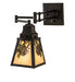 Meyda Tiffany - 235906 - One Light Swing Arm Wall Sconce - Winter Pine - Timeless Bronze