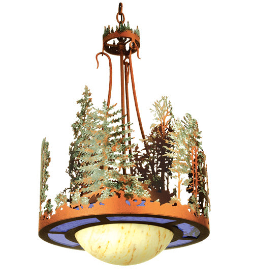 Meyda Tiffany - 241414 - Three Light Pendant - Pine Lake - Rust
