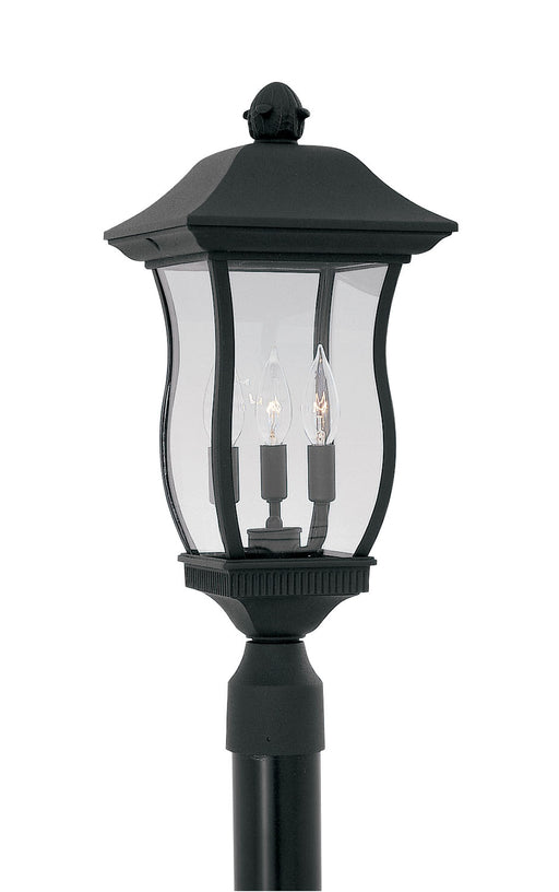 Designers Fountain - 2726-BK - Three Light Post Lantern - Chelsea - Black