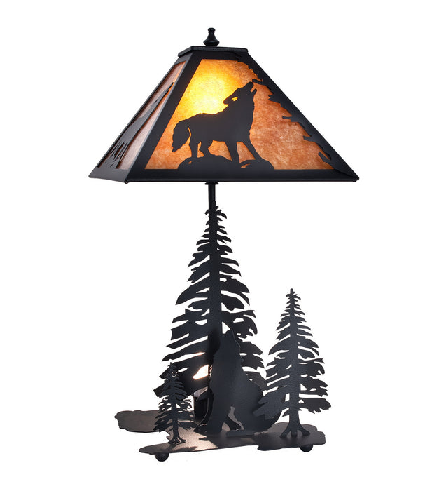 Meyda Tiffany - 242540 - Two Light Table Lamp - Wolf At Dawn