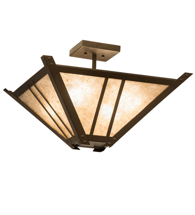 Meyda Tiffany - 242901 - Four Light Semi-Flushmount - Arta - Bronze