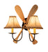 Meyda Tiffany - 243293 - Two Light Wall Sconce - Paddle - Natural Wood,Timeless Bronze