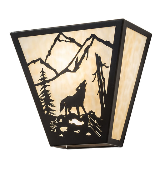 Meyda Tiffany - 243392 - Two Light Wall Sconce - Wolf On The Loose - Timeless Bronze
