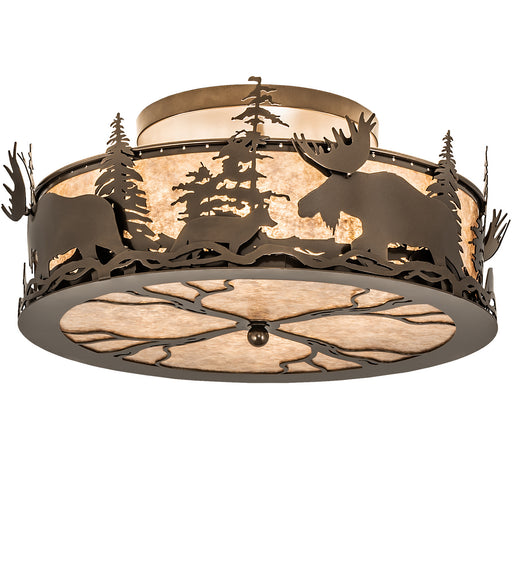 Meyda Tiffany - 243425 - Four Light Flushmount - Moose & Fox - Bronze