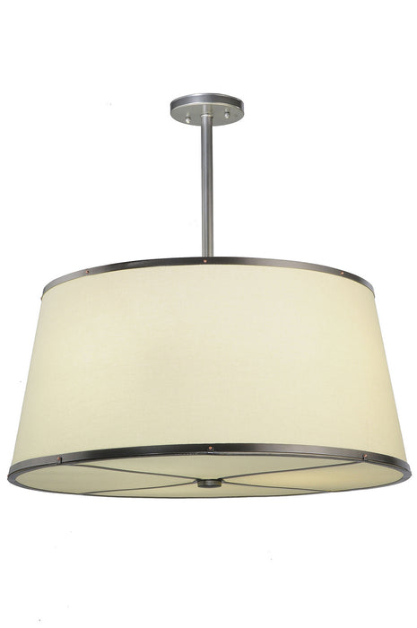 Meyda Tiffany - 244208 - Three Light Pendant - Cilindro - Brushed Nickel