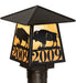 Meyda Tiffany - 244369 - One Light Post Mount - Personalized - Craftsman Brown