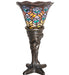 Meyda Tiffany - 244875 - One Light Mini Lamp - Tiffany Peacock Feather - Mahogany Bronze