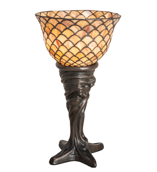 Meyda Tiffany - 244877 - One Light Mini Lamp - Tiffany Fishscale - Mahogany Bronze
