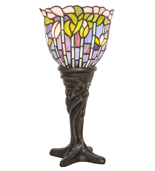 Meyda Tiffany - 244885 - One Light Mini Lamp - Tiffany Flowering Lotus - Mahogany Bronze