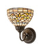 Meyda Tiffany - 245439 - One Light Wall Sconce - Tiffany Turning Leaf - Mahogany Bronze