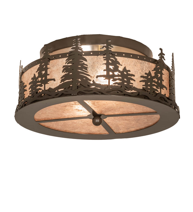 Meyda Tiffany - 245545 - Two Light Flushmount - Tall Pines - Timeless Bronze