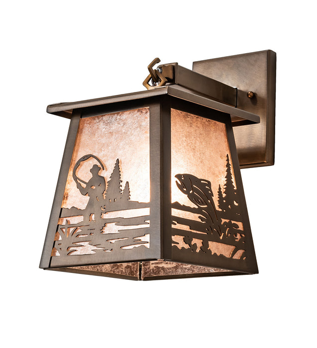 Meyda Tiffany - 247451 - One Light Wall Sconce - Fly Fisherman - Antique Copper