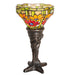 Meyda Tiffany - 247501 - One Light Mini Lamp - Tiffany Poinsettia - Mahogany Bronze