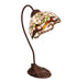 Meyda Tiffany - 247780 - One Light Desk Lamp - Roseborder - Mahogany Bronze