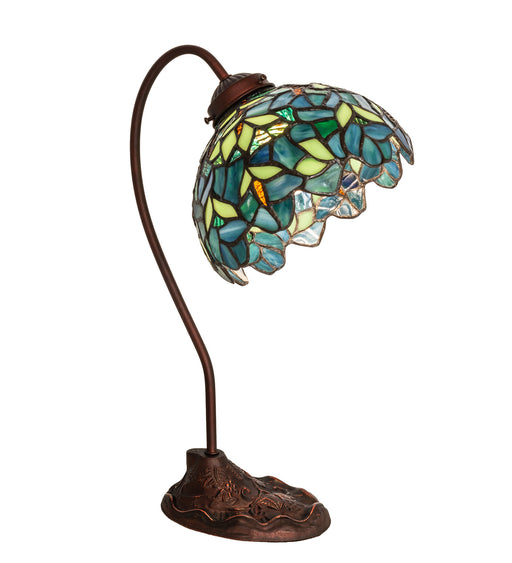 Meyda Tiffany - 247786 - One Light Desk Lamp - Nightfall Wisteria - Mahogany Bronze