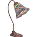 Meyda Tiffany - 247790 - One Light Desk Lamp - Tiffany Peacock Feather - Mahogany Bronze