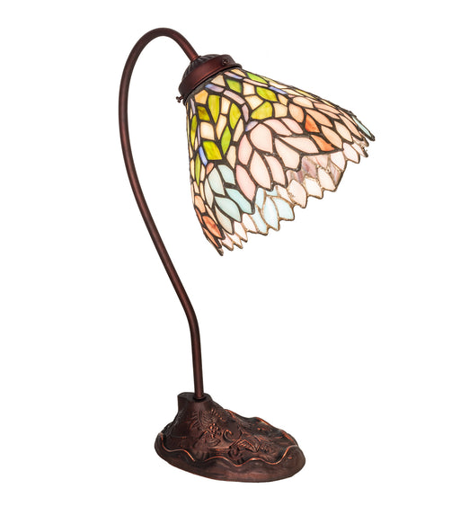Meyda Tiffany - 247791 - One Light Desk Lamp - Wisteria - Mahogany Bronze