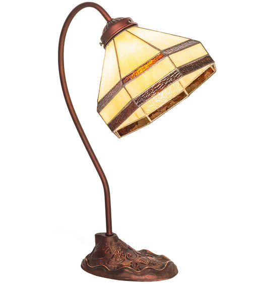 Meyda Tiffany - 247793 - One Light Desk Lamp - Topridge - Mahogany Bronze