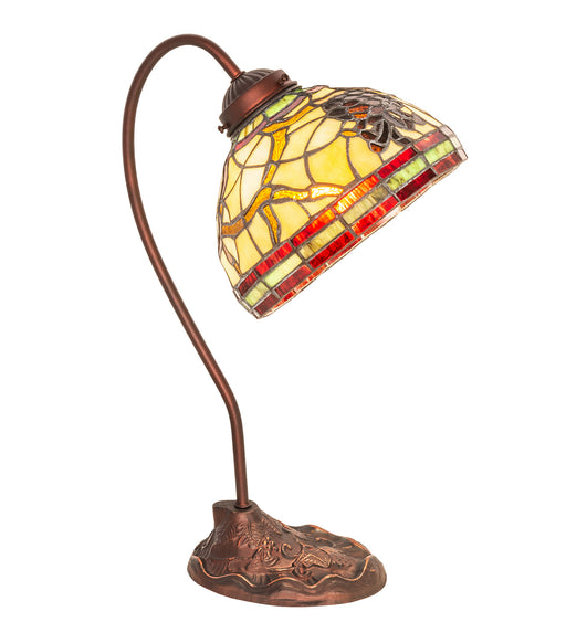 Meyda Tiffany - 247825 - One Light Desk Lamp - Pinecone - Mahogany Bronze