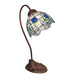 Meyda Tiffany - 247918 - One Light Desk Lamp - Roseborder - Mahogany Bronze