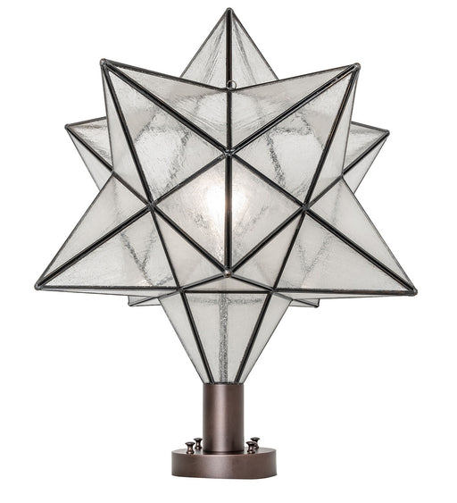Meyda Tiffany - 249783 - One Light Post Mount - Moravian Star - Mahogany Bronze