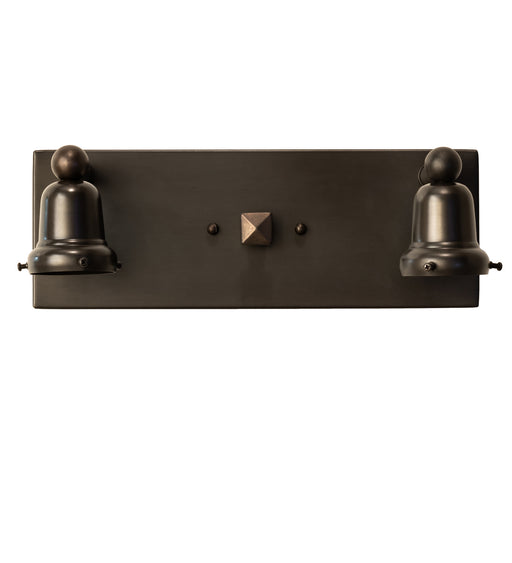 Meyda Tiffany - 51794 - Two Light Wall Sconce Hardware - Craftsman Brown,Polished Brass