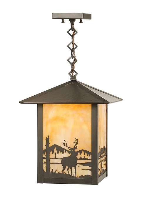 Meyda Tiffany - 96355 - One Light Pendant - Seneca - Craftsman Brown