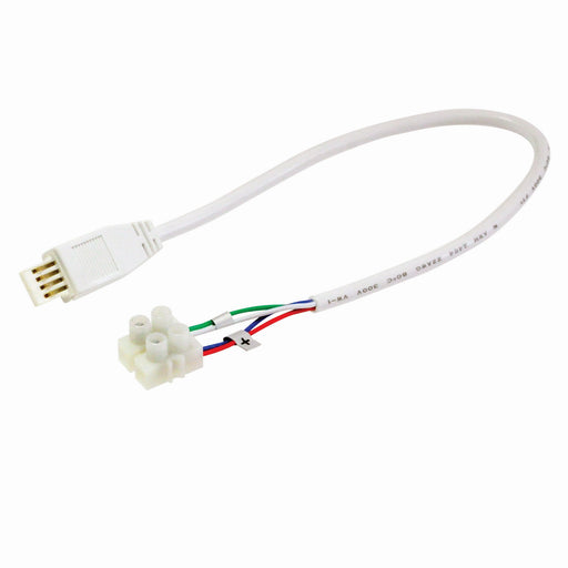 Nora Lighting - NAL-872TBW - 72`` Power Line Cable Interconnector With Terminal Block For Lightbar Silk - Silk Accessories/Drivers - White