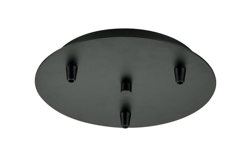 Innovations - 113-BK - Three Light Multi Port Canopy - Custom Cord - Matte Black