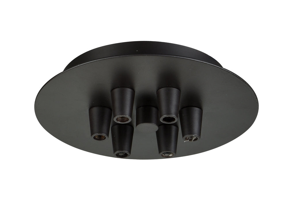 Innovations - 106-OB - Six Light Multi Port Canopy - Custom Cord - Oil Rubbed Bronze