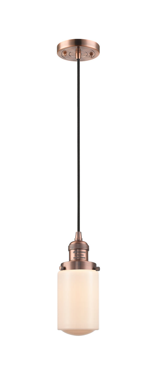 Innovations - 201C-AC-G311 - One Light Mini Pendant - Franklin Restoration - Antique Copper