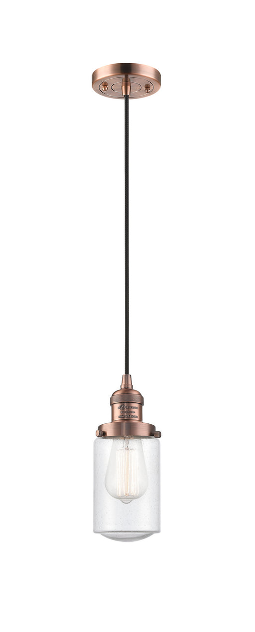 Innovations - 201C-AC-G314 - One Light Mini Pendant - Franklin Restoration - Antique Copper
