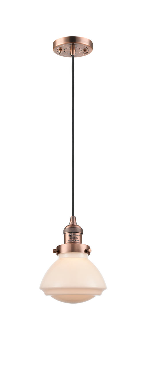 Innovations - 201C-AC-G321-LED - LED Mini Pendant - Franklin Restoration - Antique Copper