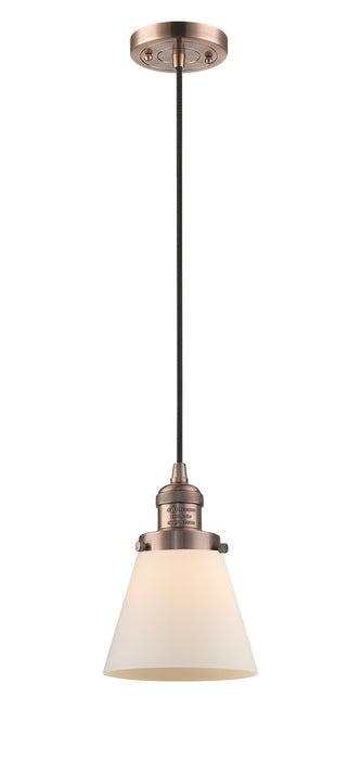 Innovations - 201C-AC-G61-LED - LED Mini Pendant - Franklin Restoration - Antique Copper