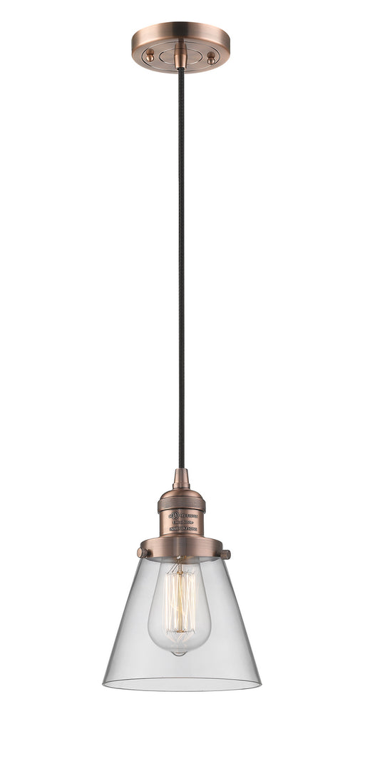 Innovations - 201C-AC-G62-LED - LED Mini Pendant - Franklin Restoration - Antique Copper
